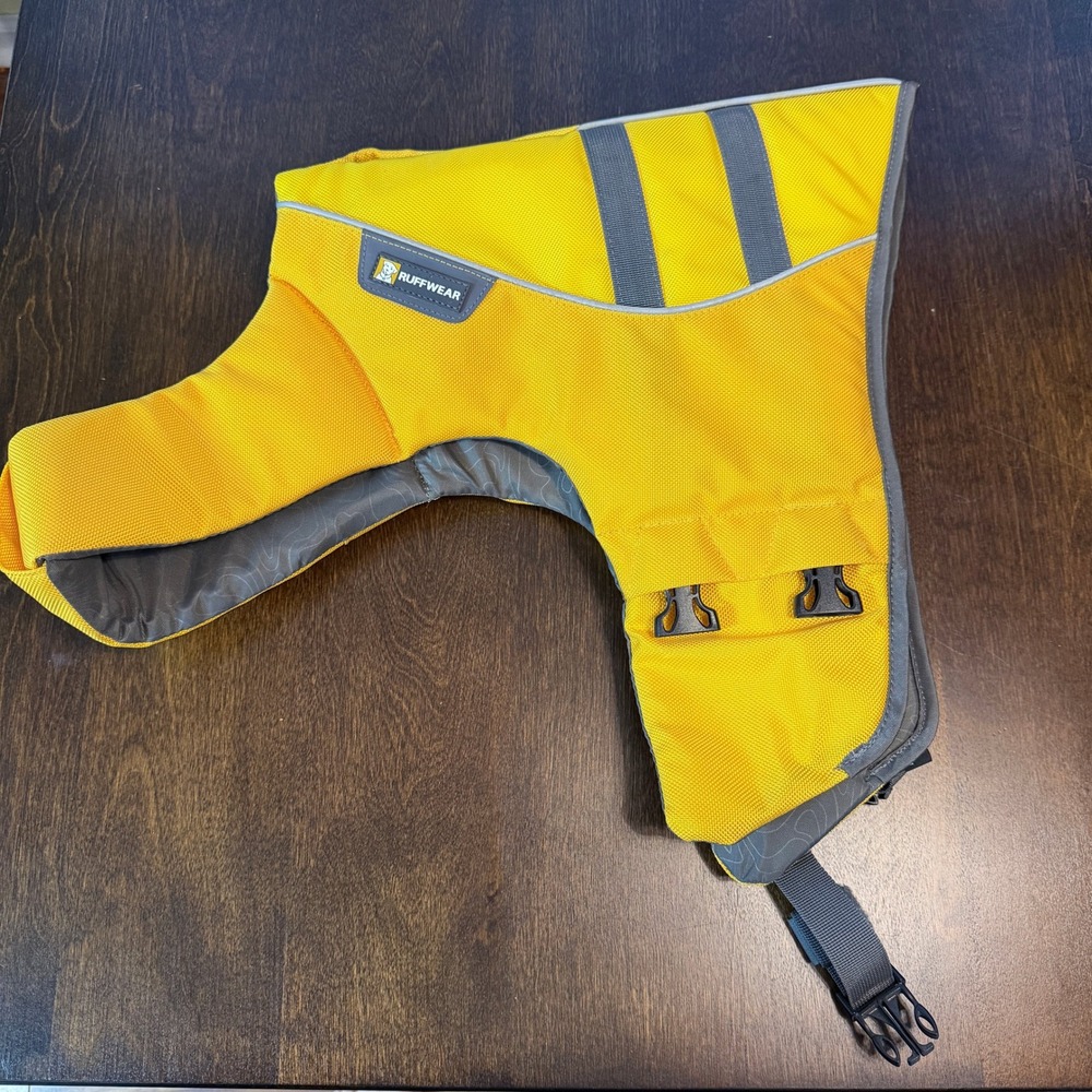 Ruffwear Float Coat Dog Life Jacket Yellow Size Medium PFD Buoyancy Vest
